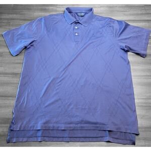 💙 Polo Golf Ralph Lauren Men’s XL Blue Pima Cotton Textured Shirt – GUC